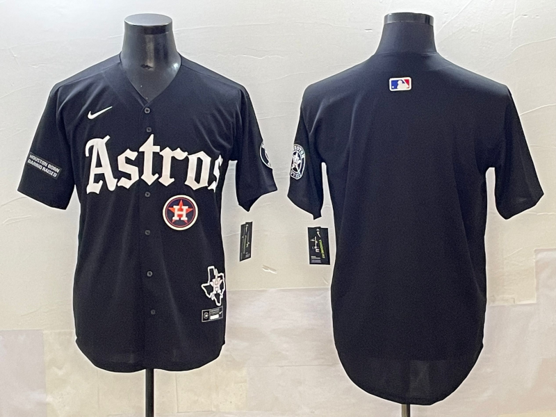 Men Houston Astros blank black MLB Nike 2025 jersey style  14